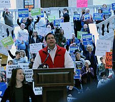 Catholics join rally to oppose revisions to Prop. 3