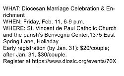Annual diocesan marriage celebration will be Feb. 11