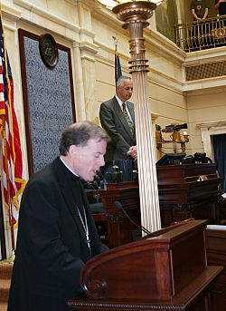 Bishop Wester offers invocation for Senate