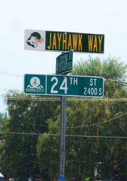 A street named after Catholic School mascot