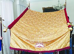 Parishioner makes new canopy for Eucharistic processions at the Cathedral of the Madeleine