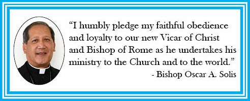 Bishop Solis gives thanks for Pope Leo XIV